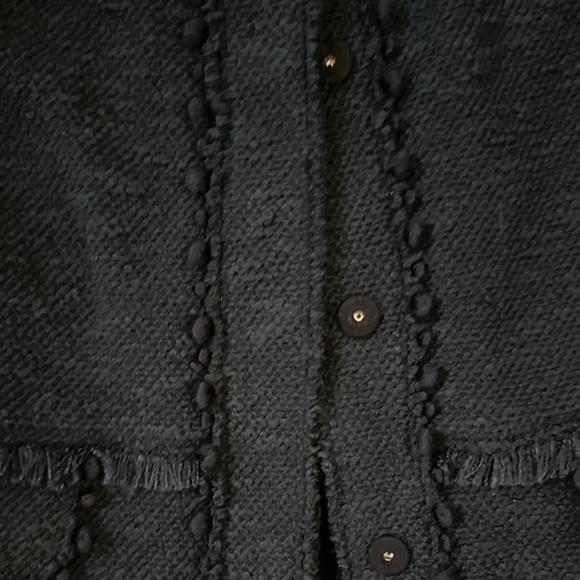 Rebecca Taylor Midnight Blue Textured Blazer - Picture 3 of 7